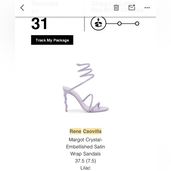 💜🤍New Lavender Rene Caovilla🤍💜 - Picture 11 of 11